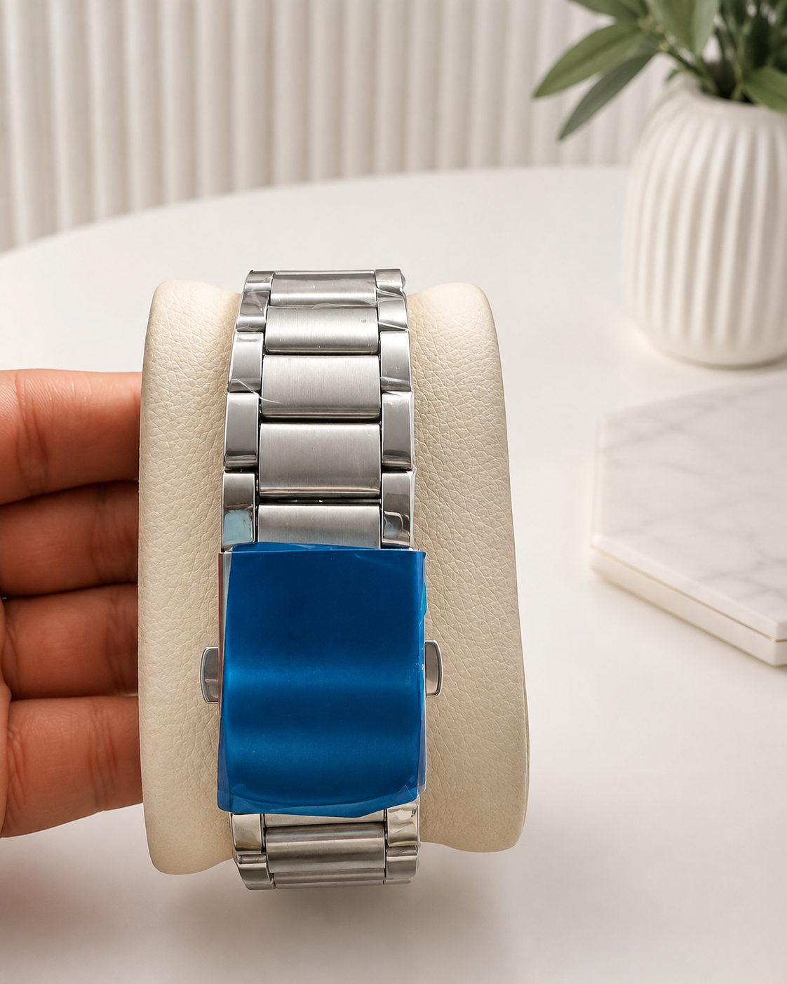 Vealor Presidential Day-Date Silver Watch – Roman Numeral Dial