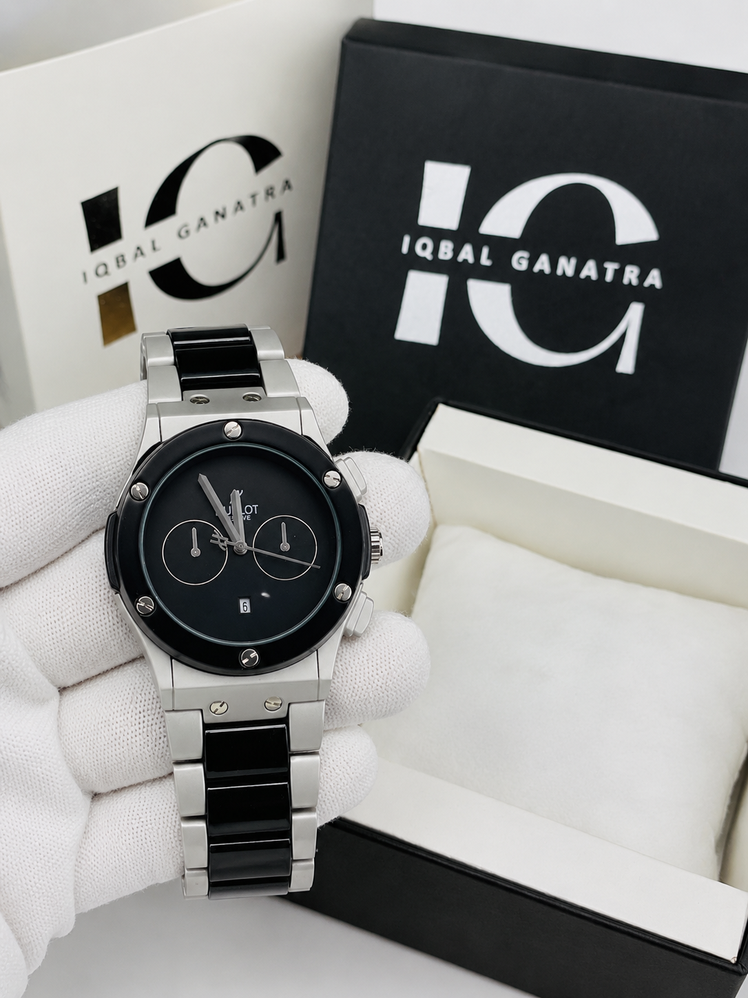 Hub Lot Executive Chronograph – Steel & Matte Black