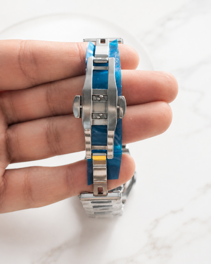 Vealor Boedagar Nautilus Executive Silver Watch – Black Textured Dial
