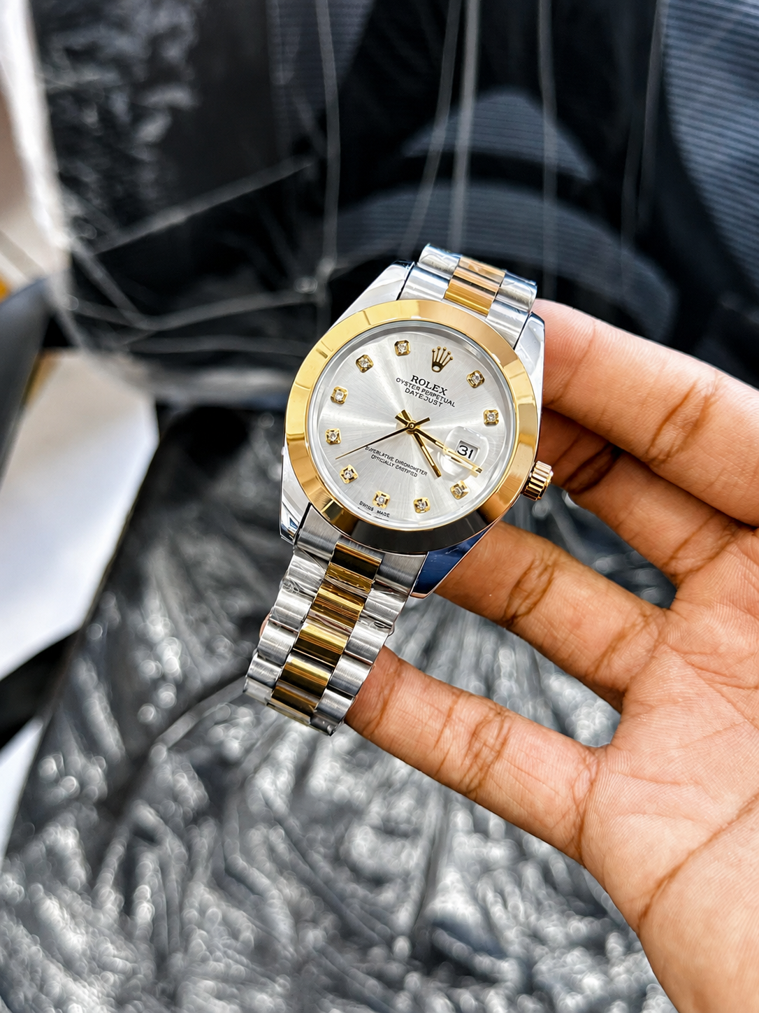 Rolex Executive Datejust Two-Tone Gold & Silver Watch – Diamond Marker Dial