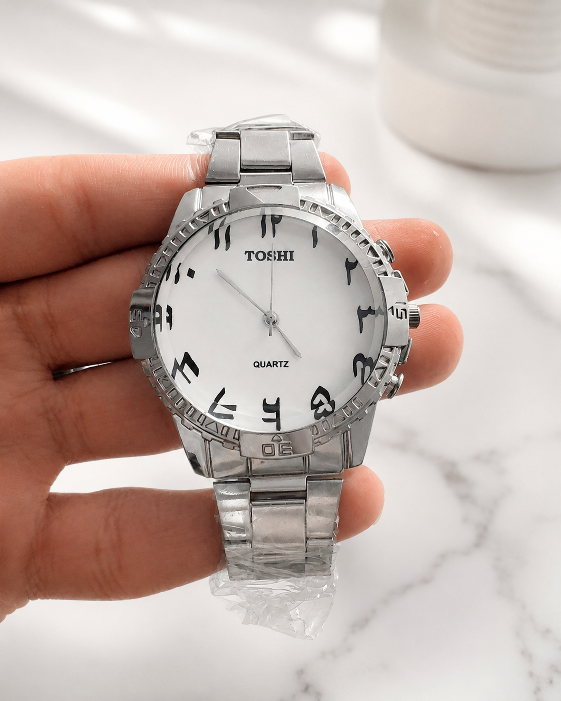 Vealor Toshi Executive Silver Watch – Arabic Dial Edition